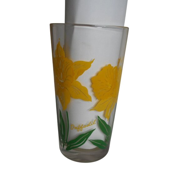 MCM Peanut Butter Drinking Juice Glass Tumbler daffodil Estate find 5" - Picture 5 of 5